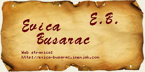 Evica Busarac vizit kartica